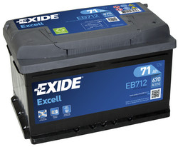 �������������� ������� Exide 71 �/�, 670 � | ������� EB712