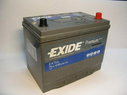 �������������� ������� Exide 75 �/�, 630 � | ������� EA754