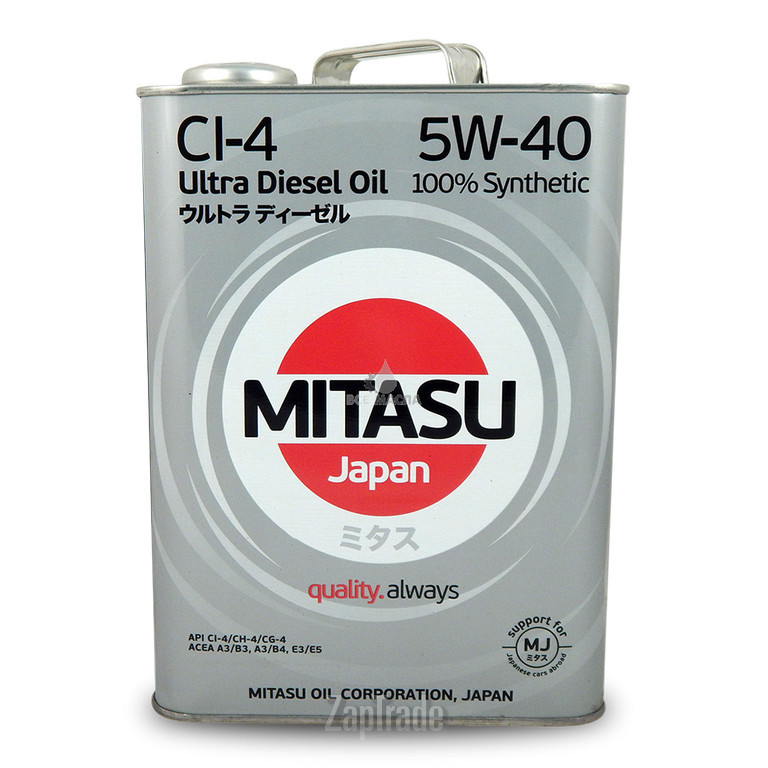������ �������� ����� Mitasu ULTRA DIESEL 5W-40 ������������� | ������� MJ2126