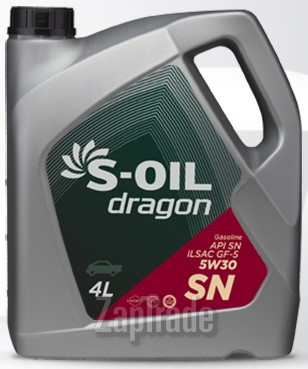 ������ �������� ����� S-oil DRAGON SN ����������������� | ������� DSN5W30_04
