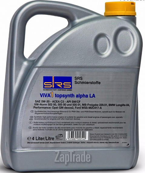 ������ �������� ����� Srs Viva 1 Topsynth Alpha LA 5W-30 ������������� | ������� 7383