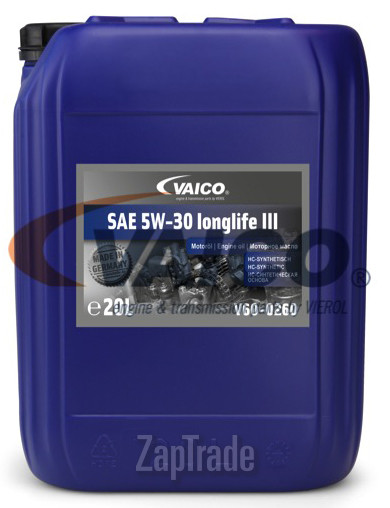 ������ �������� ����� Vaico SAE 5W-30 longlife III ������������� | ������� V60-0260
