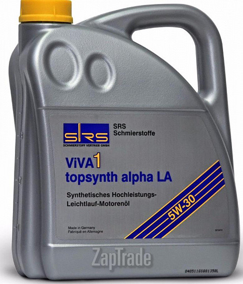������ �������� ����� Srs Viva 1 Topsynth Alpha LA 5W-30 ������������� | ������� 7898