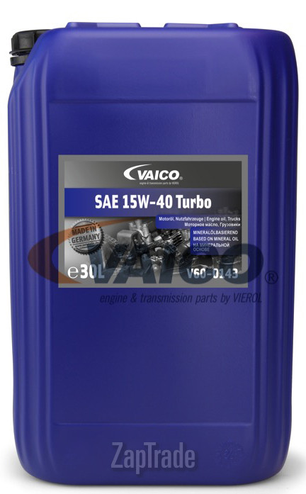 ������ �������� ����� Vaico SAE 15W-40 Turbo ����������� | ������� V60-0143