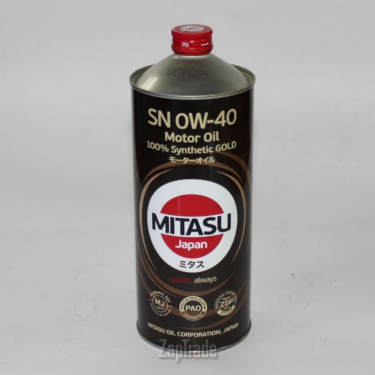 ������ �������� ����� Mitasu GOLD 0W-40 ������������� | ������� MJ1041