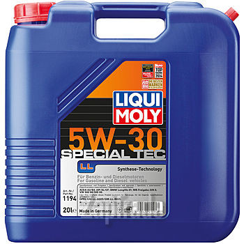������ �������� ����� Liqui moly ��-Special Tec LL 5W-30 ������������� | ������� 1194
