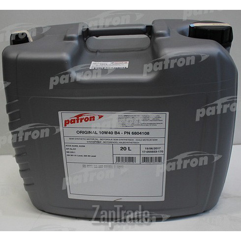 ������ �������� ����� Patron ORIGINAL B4 ����������������� | ������� 10W40 B4 20L ORIGINAL
