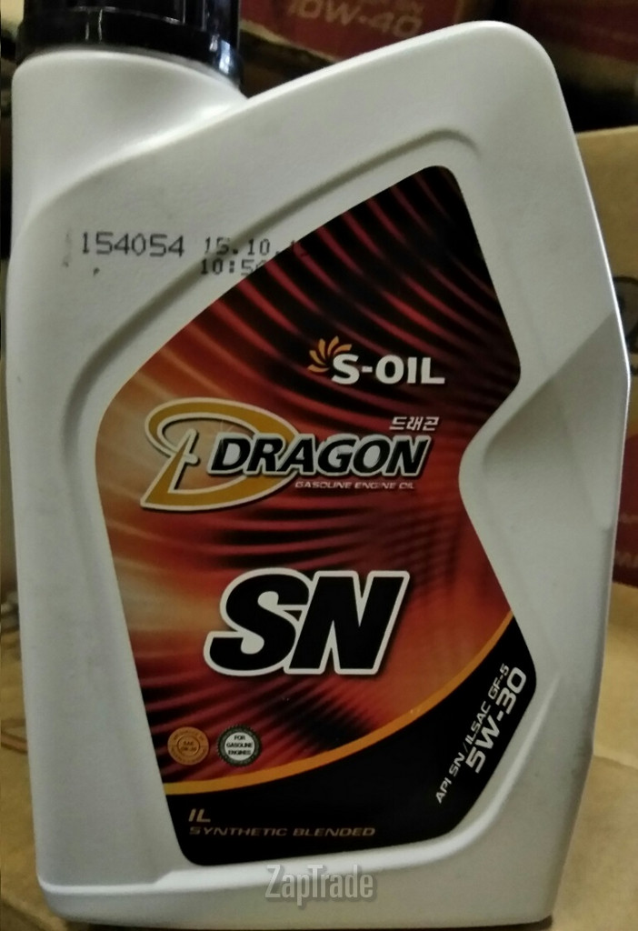 ������ �������� ����� S-oil DRAGON SN ����������������� | ������� DSN5W30_01
