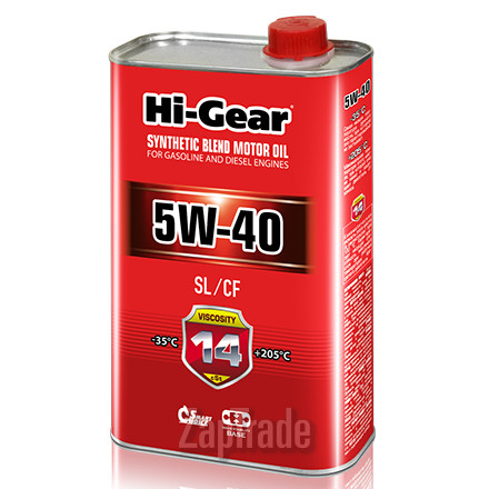 ������ �������� ����� Hi-gear SAE 5W-40 API SL/CF ����������������� | ������� HG1140