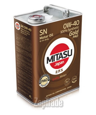 ������ �������� ����� Mitasu GOLD 0W-40 ������������� | ������� MJ1044