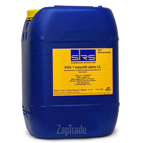 ������ �������� ����� Srs Viva 1 Topsynth Alpha LA 5W-30 ������������� | ������� 7468