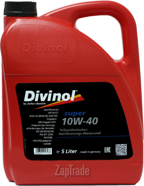 ������ �������� ����� Divinol Super 10W-40 ����������������� | ������� 49624-K007