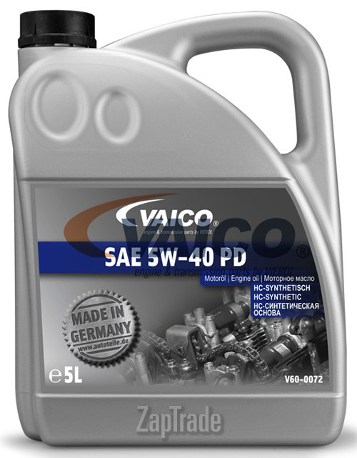 ������ �������� ����� Vaico 5 W-40 PD ������������� | ������� V60-0072