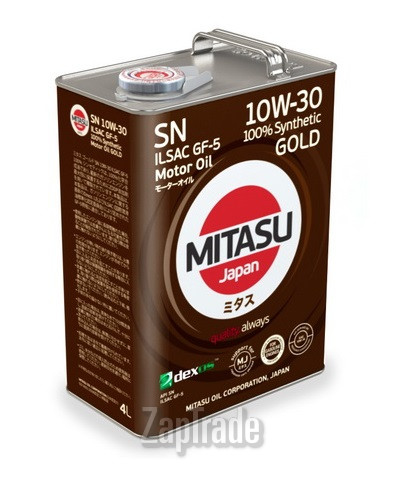 ������ �������� ����� Mitasu GOLD�SN�10W-30�ILSAC GF-5 Dexos 1 ������������� | ������� MJ1054